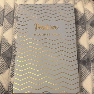 Elegant Gray and Gold Chevron Journal